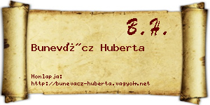 Bunevácz Huberta névjegykártya
